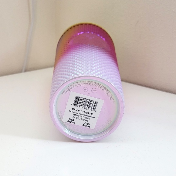 Starbucks 2024 Pearl Ruby White Gold Ombre Studded Tumbler 24oz Venti Cup - Picture 4 of 5